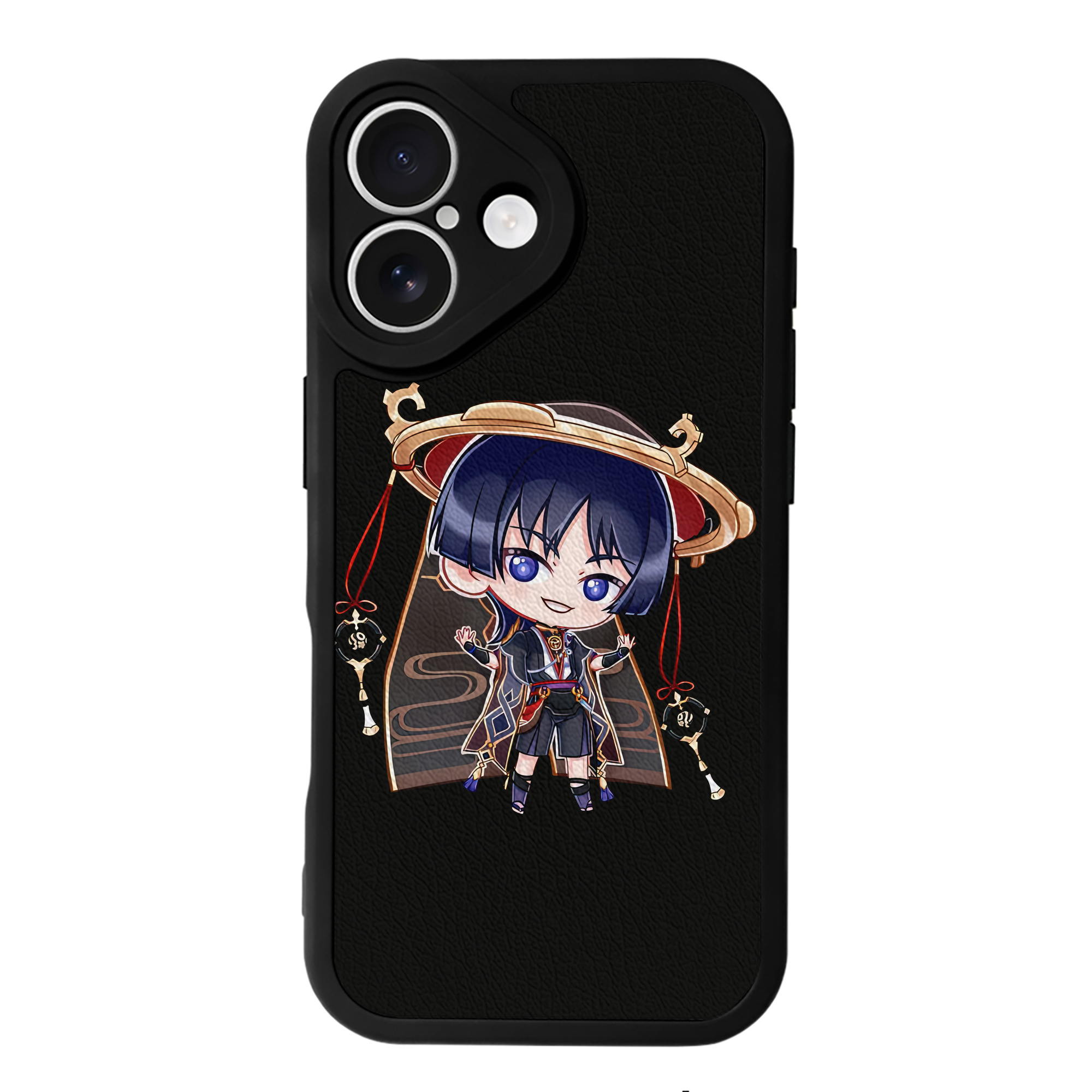 げんし神 さんペい genshin Sanpei 【iPhone 16シリーズ対応】シリコンスマホケース（レザー調） 材質：シリコン